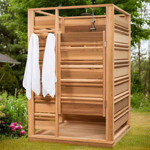 Dundalk Leisurecraft Cloudburst Outdoor Shower - Clear Red Cedar